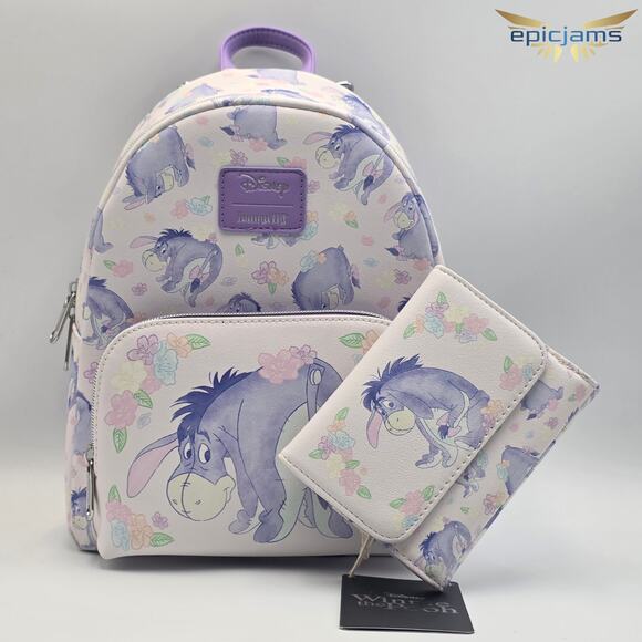 Loungefly Handbags - Loungefly Disney Winnie The Pooh Eeyore Floral Mini Backpack Set